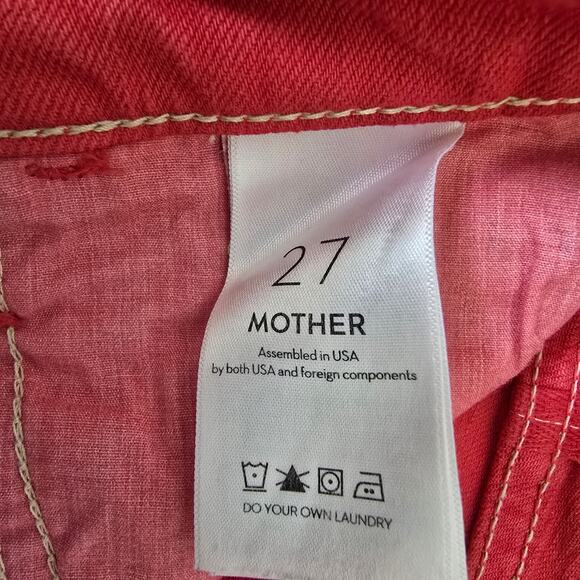 MOTHER The Hustler Ankle Fray - The Devil May Care - Mars Red - Size 27 - Picture 11 of 11